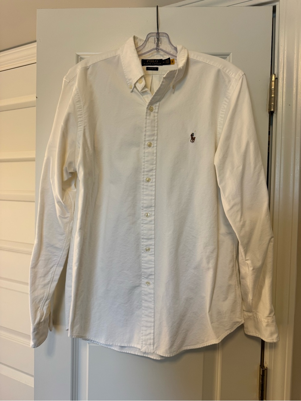 Ralph Lauren White Long-Sleeve Button-Down Oxford Shirt